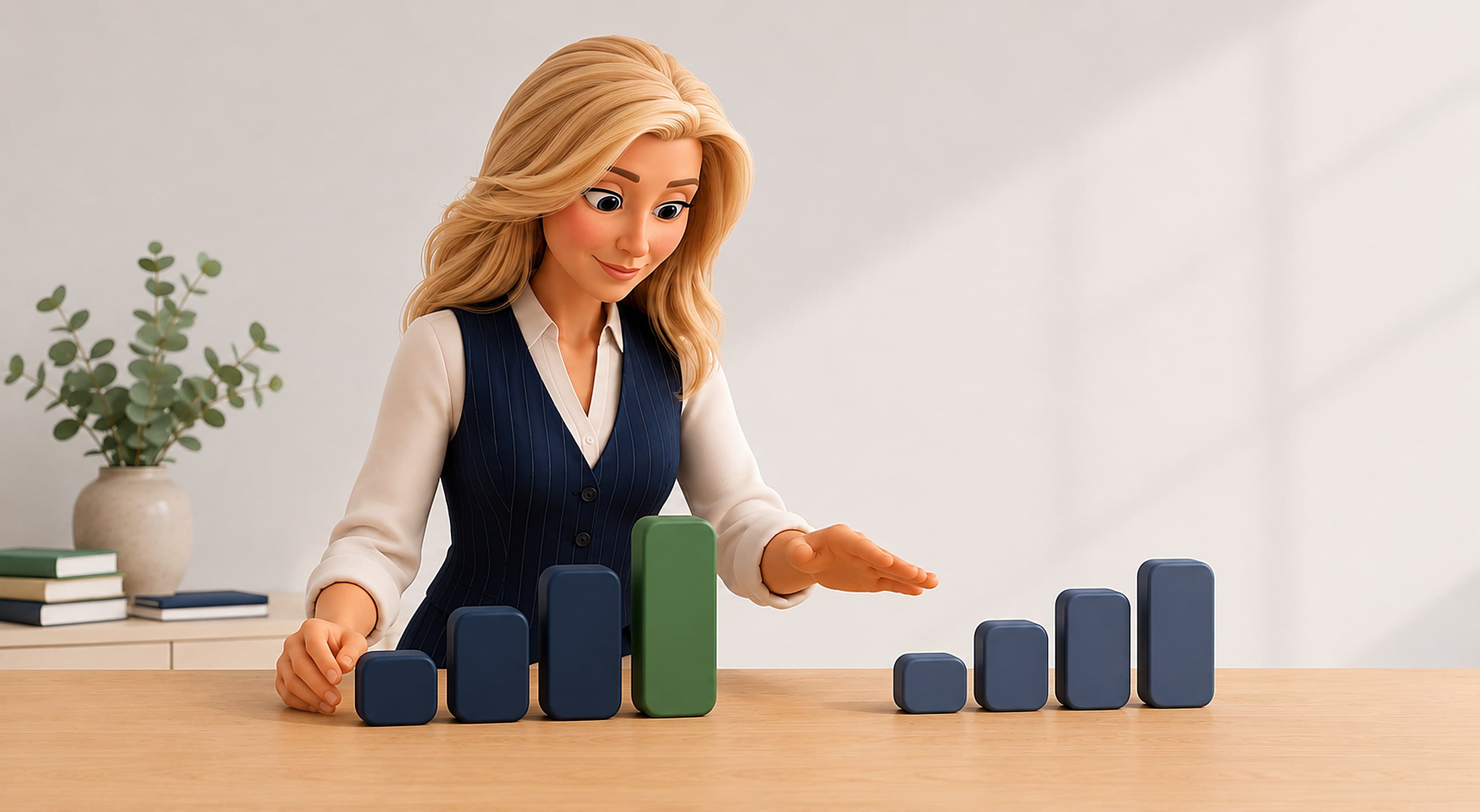 Two sets of ascending blocks representing the four AC coach levels and their corresponding executive variants